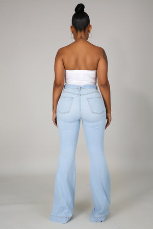 Denim Bell Shred Jeans - Black Empowerment Apparel, Black Power Apparel, Black Culture Apparel, Black History Apparel, ServeNSlayTees, 