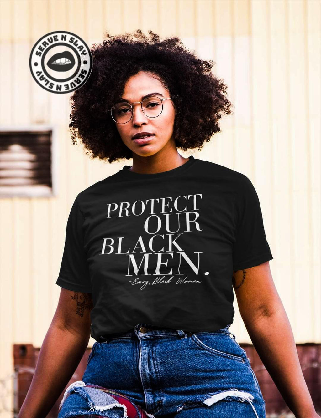 Protect Our Black Men Tee - Black Empowerment Apparel, Black Power Apparel, Black Culture Apparel, Black History Apparel, ServeNSlayTees, 