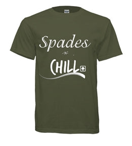Spades And Chill Graphic Tee - Black Empowerment Apparel, Black Power Apparel, Black Culture Apparel, Black History Apparel, ServeNSlayTees, 