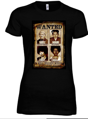 Women Making History Fitted Tee - Black Empowerment Apparel, Black Power Apparel, Black Culture Apparel, Black History Apparel, ServeNSlayTees, 