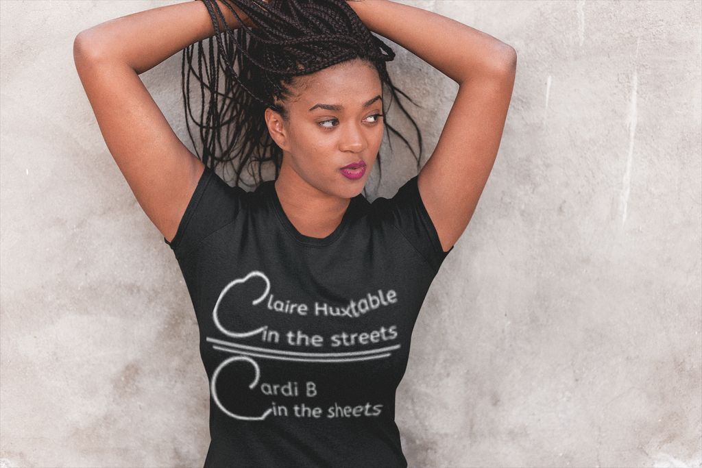 Claire and Cardi Fitted Tee - Black Empowerment Apparel, Black Power Apparel, Black Culture Apparel, Black History Apparel, ServeNSlayTees, 