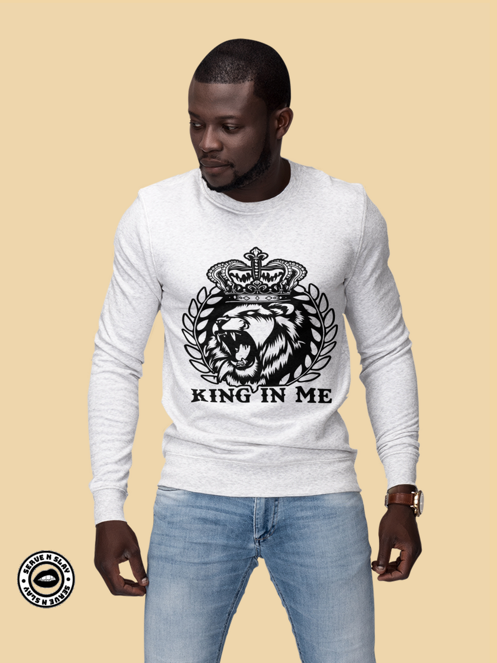 King In Me Sweatshirt - Black Empowerment Apparel, Black Power Apparel, Black Culture Apparel, Black History Apparel, ServeNSlayTees, 