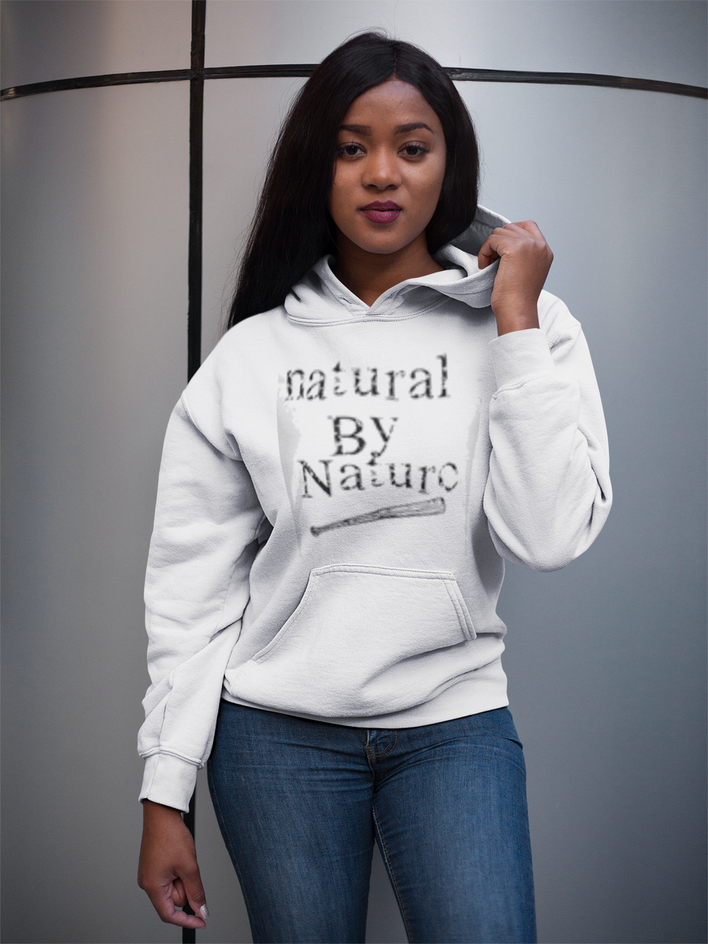 Natural By Nature Hoodie - Black Empowerment Apparel, Black Power Apparel, Black Culture Apparel, Black History Apparel, ServeNSlayTees, 